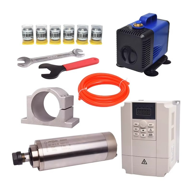 2.2Kw Water Cooled Spindle Kit Vfd - Kit Motor Spindle Berpendingin Air GDZ80